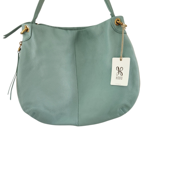 HOBO Fern Hobo Bag Purse Pale Green Pebble Leather New NWT - Picture 5 of 13